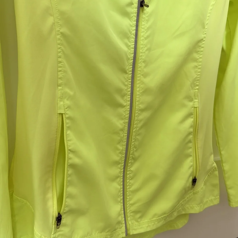 Champion Women's Neon Yellow Jacket windbreaker zipper pockets &closure. XS/TP - Picture 7 of 14